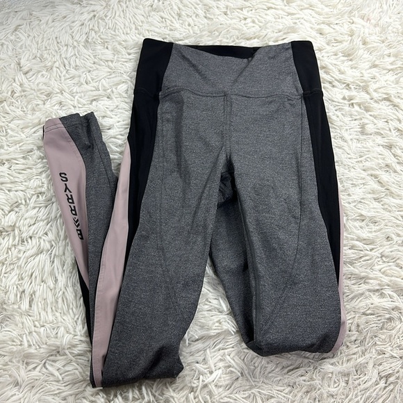 Lululemon Get Going Train Tight *28" Heathered Black / Black / Smoky Blush - Picture 1 of 6